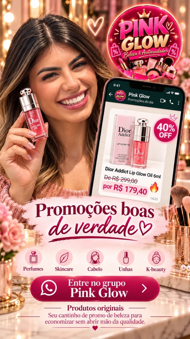 Exemplo de promoção enviada no grupo Pink Glow